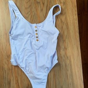 Light Blue One-Piece Swimsuit Medium